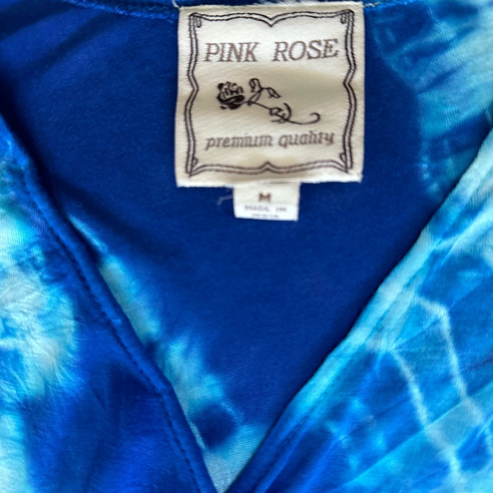 Pink Rose full length sleeveless dress - Picture 2 of 4